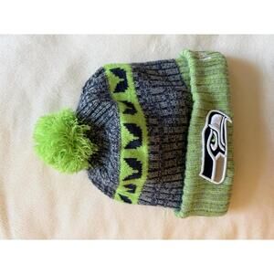 Seattle Seahawks Beanie Winter Hat Pom Logo